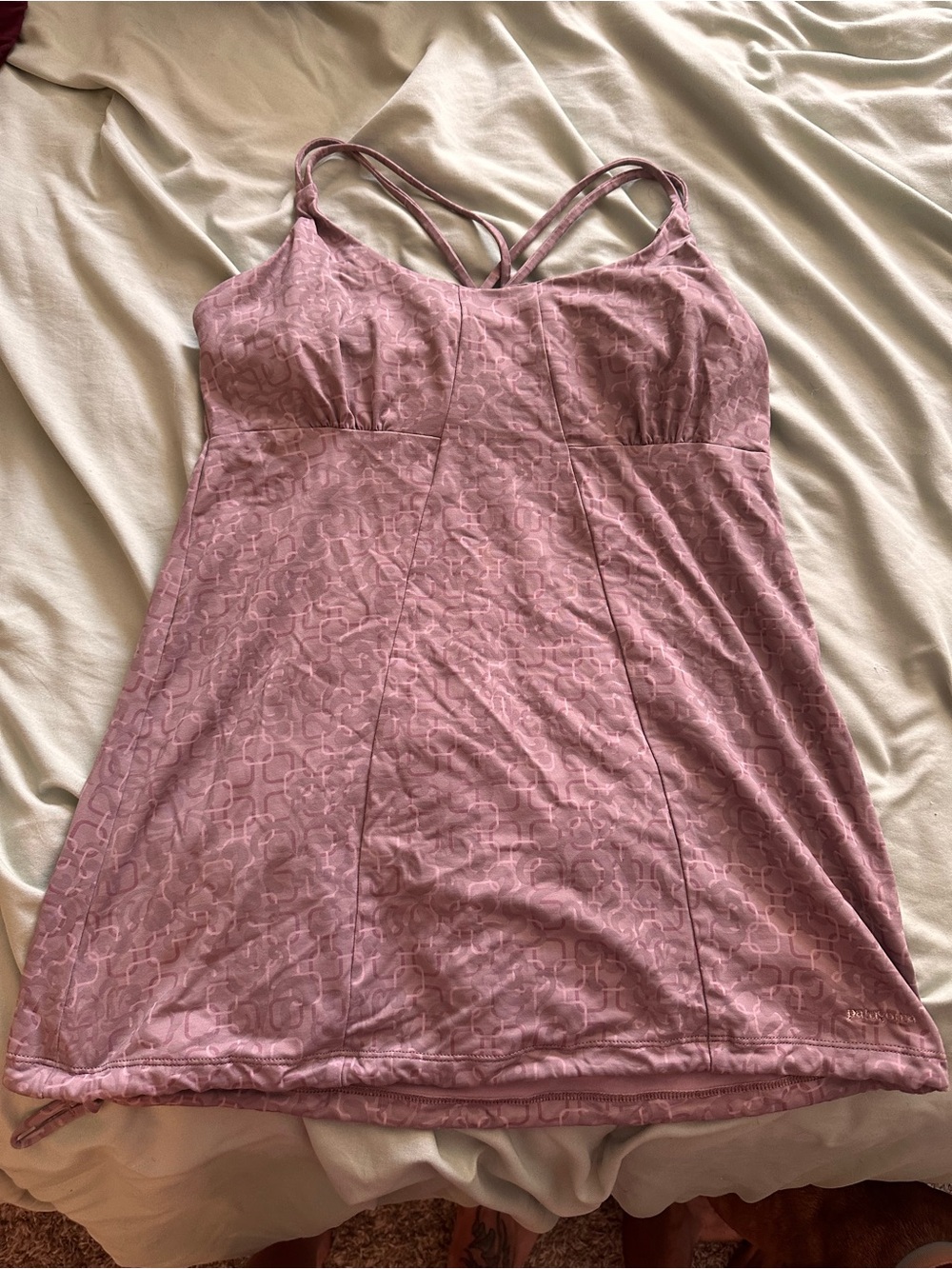 Patagonia Dusty Rose Strappy Tank Top with Built in Bra
